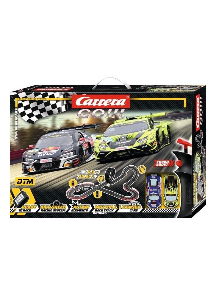 Carrera GO!!! DTM Supercars Slot Car Racing Track Set (6.3m) I 1:43 Scale I Includes 2 Cars & 2 Turbo Controllers I For Ages 6+ - Image 2