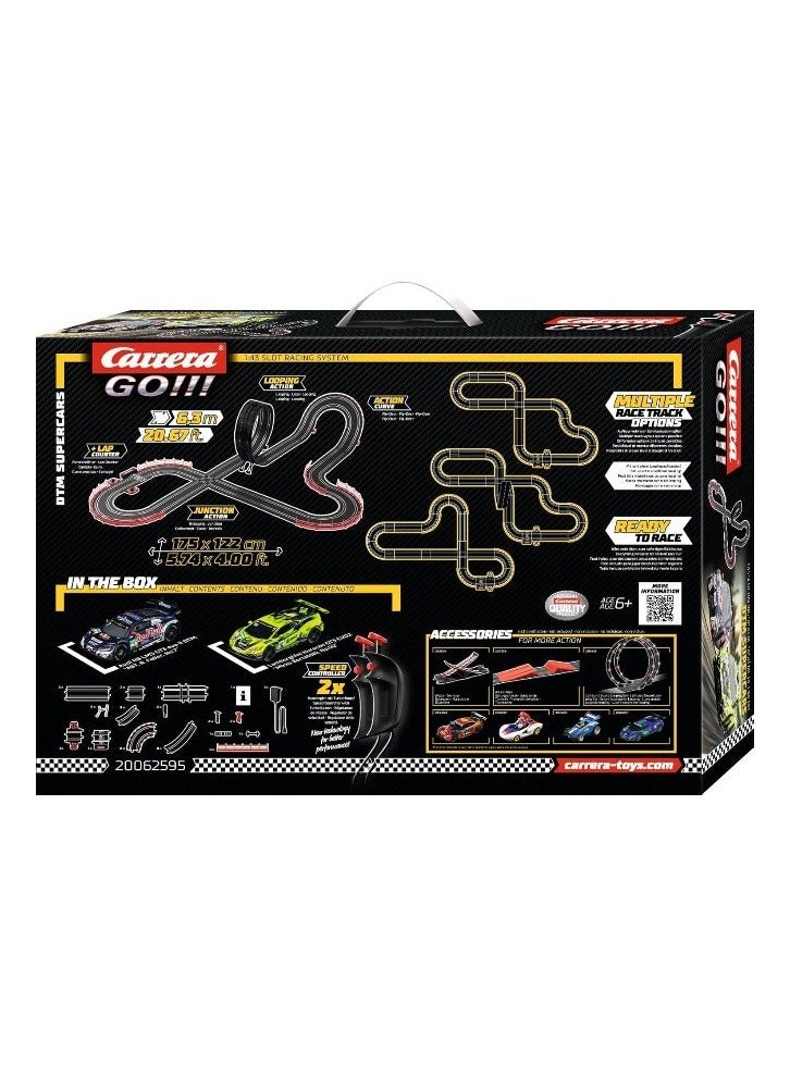 Carrera GO!!! DTM Supercars Slot Car Racing Track Set (6.3m) I 1:43 Scale I Includes 2 Cars & 2 Turbo Controllers I For Ages 6+ - Image 3