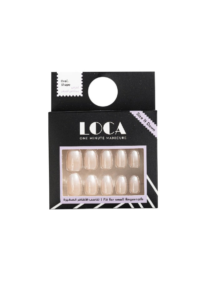 loca Small Nails #N5-Oval shape ombre - Image 1