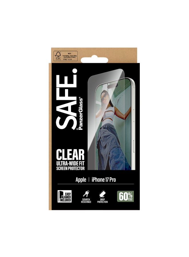SAFE iPhone 17 Pro Screen Protector 6.3", Ultra Wide Fit Tempered Glass, Edge to Edge Drop Protection, Scratch Resistant, Case Friendly, w/ Easy Install Aligner - Clear - Image 5