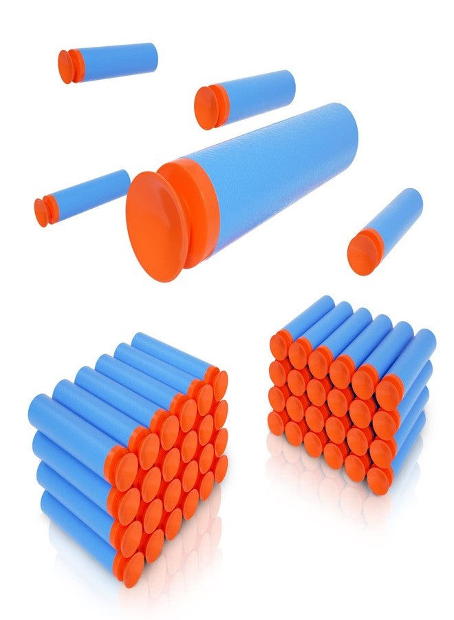TORMEN Refill Suction Darts,Compatible for Nerf Elite Series Blasters Toy Guns-Light Blue 100Pcs - Image 1