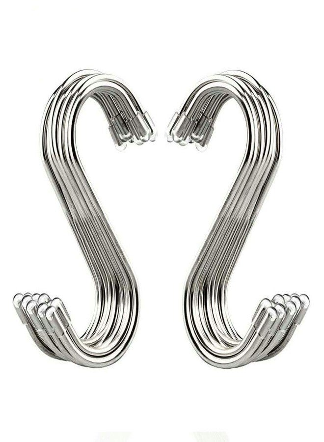 Evob 20 Pack 3.4" S Shaped Hooks Stainless Steel Metal Hangers Hanging Hooks for Kitchen, Work Shop, Bathroom, Garden - Image 1