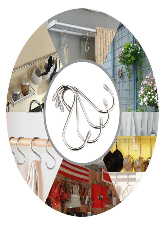 Evob 20 Pack 3.4" S Shaped Hooks Stainless Steel Metal Hangers Hanging Hooks for Kitchen, Work Shop, Bathroom, Garden - Image 5