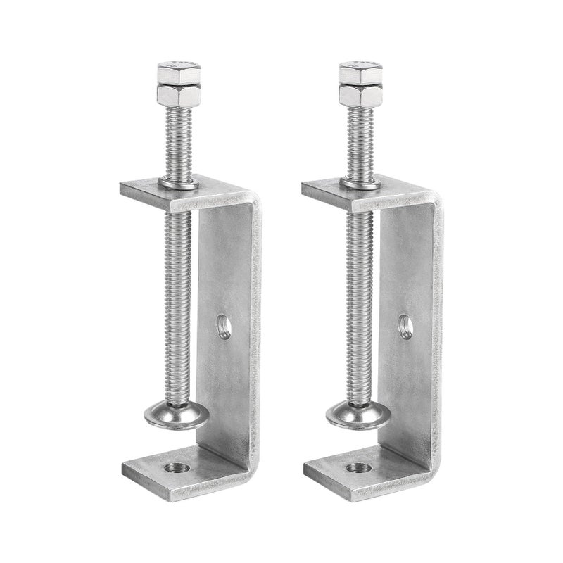 ZOWZEA 2 Pack 304 Stainless Steel C Clamp 4 Inch C Clamps for Woodworking and Welding MountingSuitable for Home and Professional Use