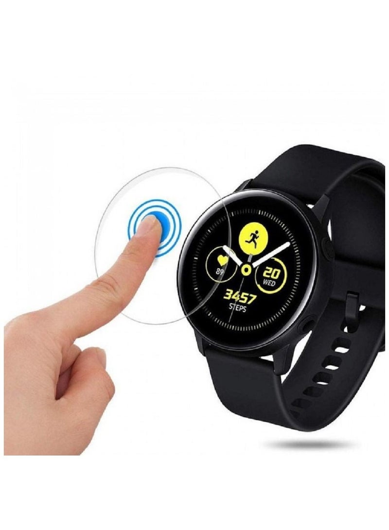 Screen Protector Tempered Glass 40mm for Samsung Galaxy Watch Active / Active 2 Full Coverage Clear - Image 4