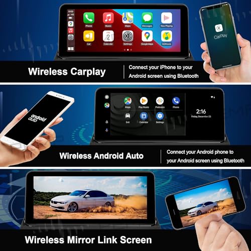 PEMP Linux Vertical Screen E70 E71 Wired and Wireless CarPlay Retrofit Android Auto, 1920 x 720 Display Mirror Link Car Radio Bluetooth Video Player Screen for BMW X5 X6 CIC(2010-2012) - Image 3