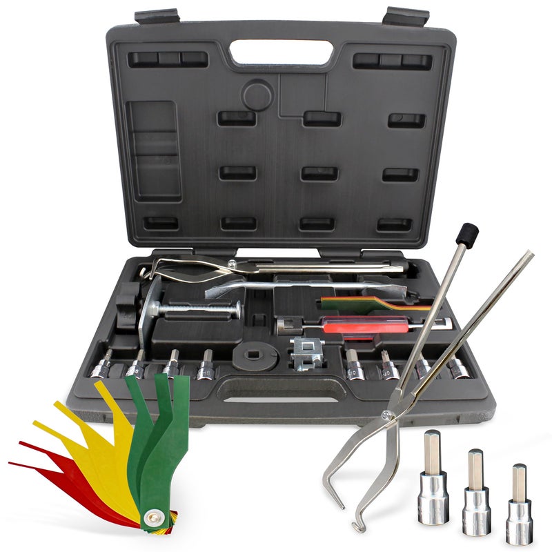 ABN 15Piece Brake Kit with Brake Caliper Tool Brake Drum Puller Brake Adjusting Tool Set