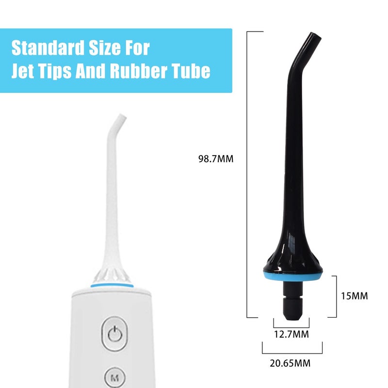 BOEEA رؤوس بديلة لجهاز تنظيف الأسنان بالماء Oralfree, Nicwell, Nicefeel, COSLUS, Mospro, Zerhunt، فوهة نفاثة لجهاز الري الفموي، باللون الأسود، 3 عبوات - Image 5