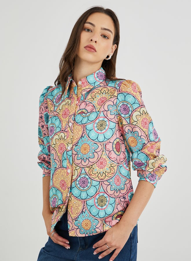 Take Two All-Over Print Buttoned Shirt - Image 1