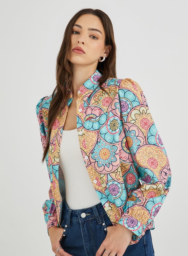 Take Two All-Over Print Buttoned Shirt - Image 3