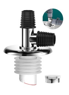 Generic Floor Drain Connector, Washing Machine Drainage Backflow Preventer Three-Way Downpipe Interface, Floor Drain Pipe Preventer Connector Anti-Overflow Laundry Machine Floor Drain Adapter  - Image 1