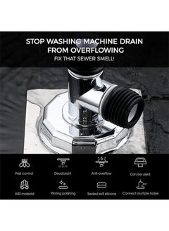 Generic Floor Drain Connector, Washing Machine Drainage Backflow Preventer Three-Way Downpipe Interface, Floor Drain Pipe Preventer Connector Anti-Overflow Laundry Machine Floor Drain Adapter  - Image 4