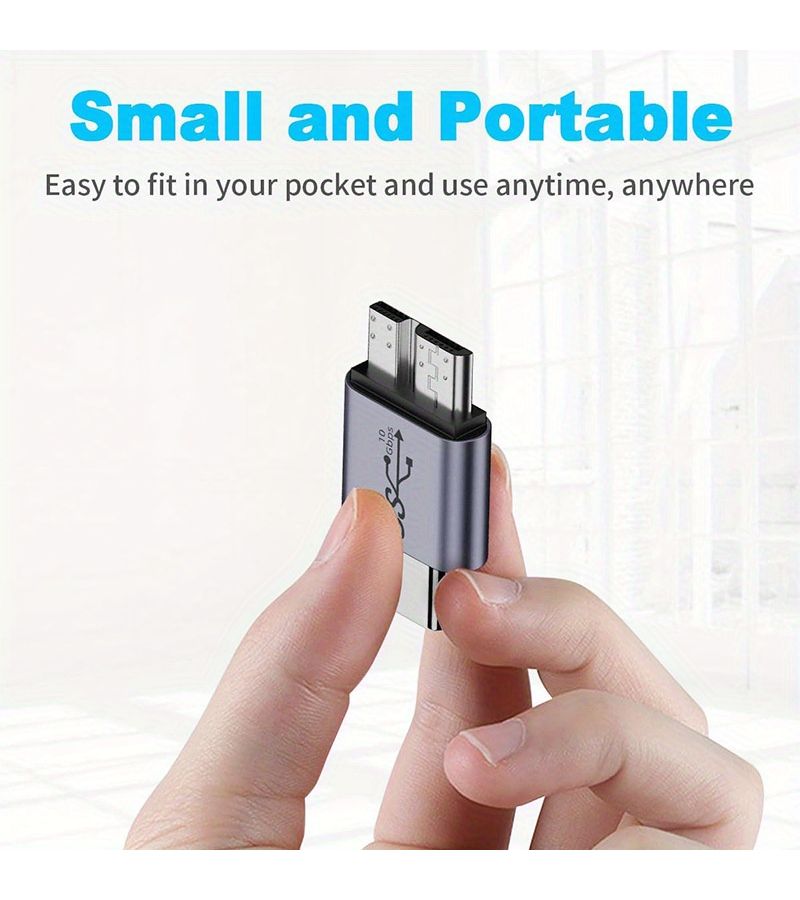 USB Male to Micro B Hard Drive Adapter 4 Pack USB 3.1 Extension Cable 10Gbps Data Power Compatible With External Hard Drive Laptop Tablet Phone - Image 4