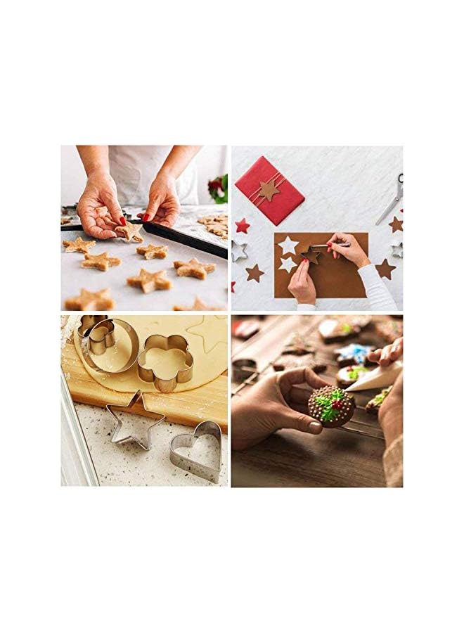 S-TOP 24 Pcs Cookie Stainless Steel Mold Set Food Fruits Biscuits Cutters For Icing Pastry Sugar Craft Cake Decoration With Box - Image 3