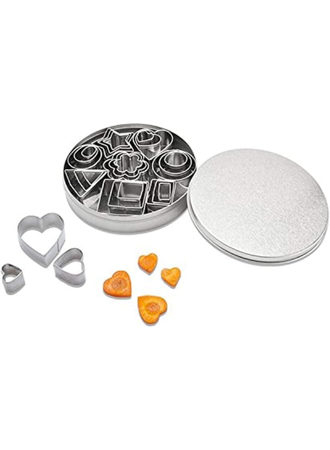 S-TOP 24 Pcs Cookie Stainless Steel Mold Set Food Fruits Biscuits Cutters For Icing Pastry Sugar Craft Cake Decoration With Box - Image 1