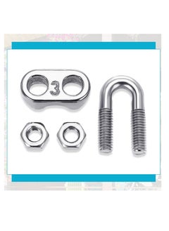 Excefore Stainless Steel Wire Rope Cable Clip Clamp, 50 Pcs 1/8 Inches M3 304 Stainless Steel Steel Clips, Wire Cable Clamp, Wire Rope Clips, U Bolt Saddle Fastener  - Image 5
