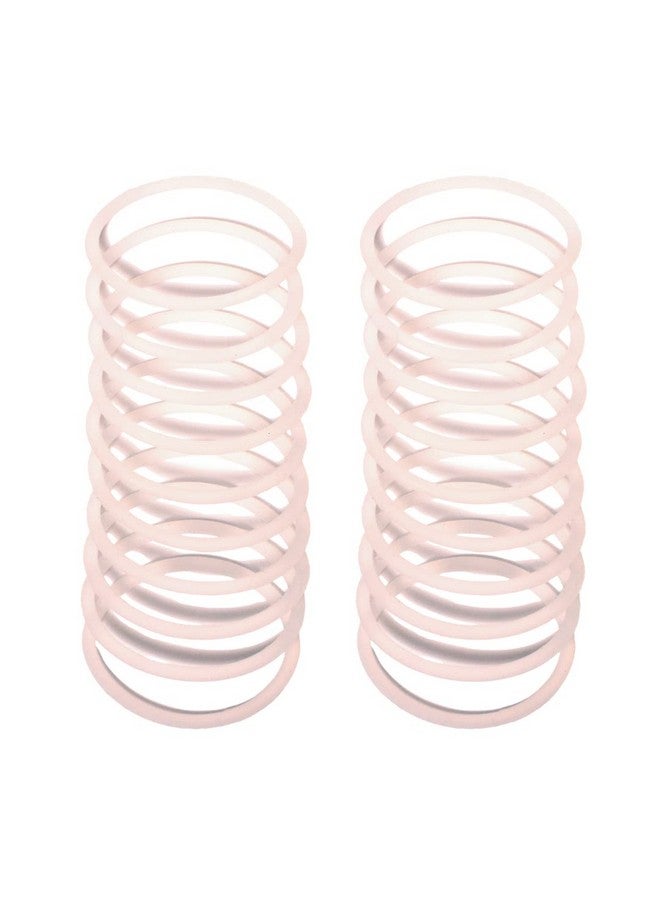 Mia Silkies Hair Ties Silicone Hair Elastics Lasts 10 Times Longer Than Rubber Bands Ponytail Holders For Thick Hair Women Teens Athletes Girls Translucent Clear Color 2Pks/20Pcs - Image 1