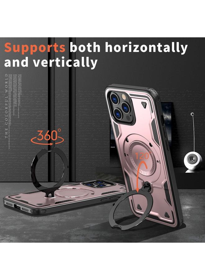 زبون جراب لهاتف iPhone 12 Pro PC Hybrid TPU Armor MagSafe Ring Holder جراب هاتف - Image 2