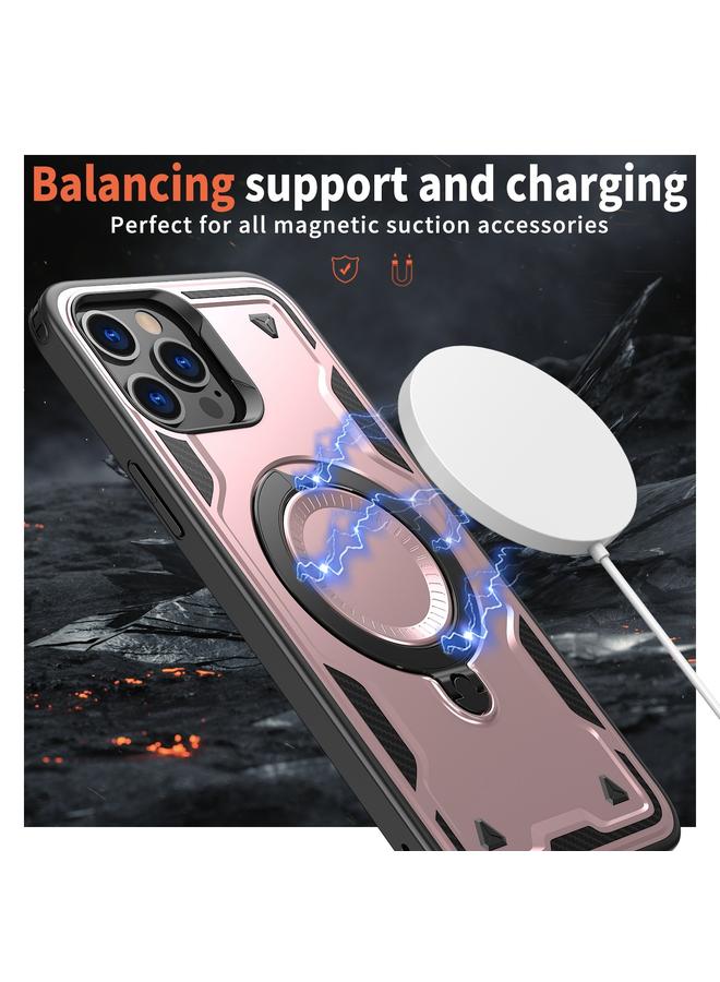 زبون جراب لهاتف iPhone 12 Pro PC Hybrid TPU Armor MagSafe Ring Holder جراب هاتف - Image 3