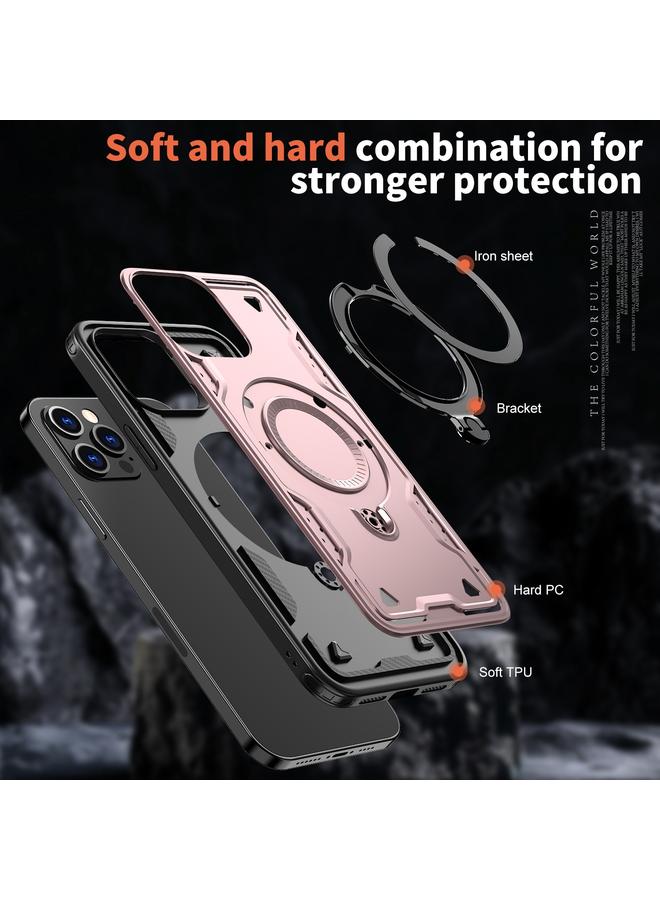 زبون جراب لهاتف iPhone 12 Pro PC Hybrid TPU Armor MagSafe Ring Holder جراب هاتف - Image 5