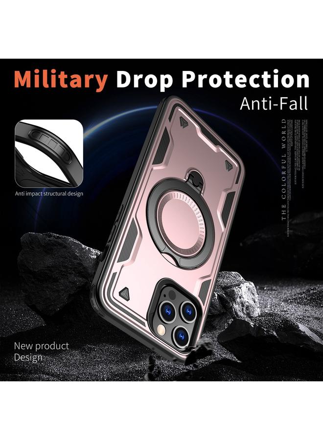 زبون جراب لهاتف iPhone 12 Pro PC Hybrid TPU Armor MagSafe Ring Holder جراب هاتف - Image 4