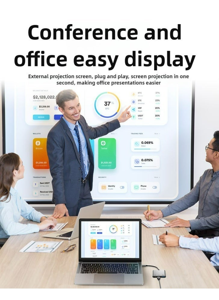 USB C Hub,USB-c Digital av Multiport Adapter with 4K HDMI Output/USB-C Fasting Charging Port&USB 3.0 Port Compatible for MacBook Pro M1/16-20 Air M1/18-20 iMac,XPS, Laptop (Grey - USB c3 in 1) - Image 3