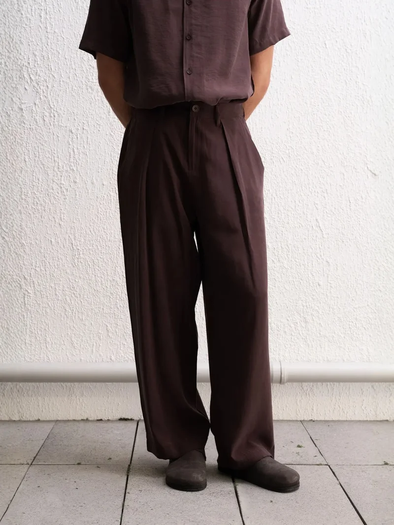 GIESTO High Waist Pleated Wide Leg Pants