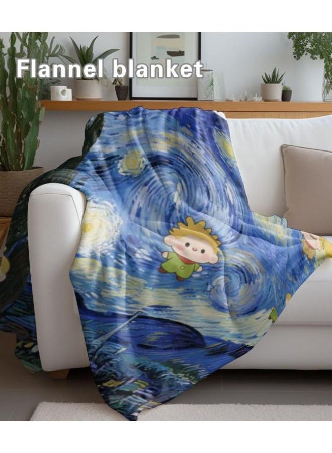 عام بطانية رقيقة من الفانيلا الكرتونية للأطفال والرضع (دافئة ومريحة، ومناسبة للنوم والألعاب) 70 سم * 100 سم - Image 4