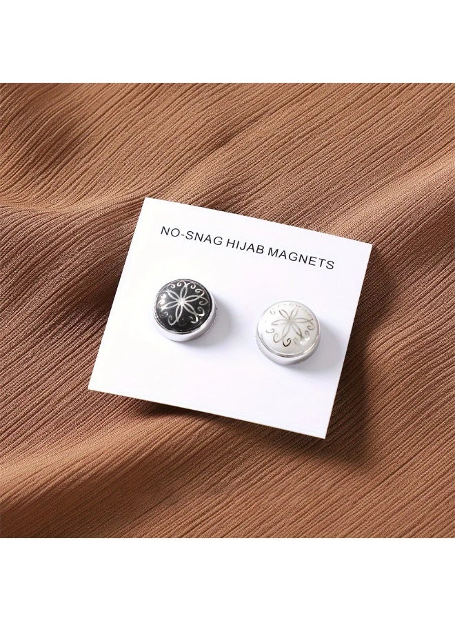 جود باي مجموعة من اثنين من دبابيس طرحة سكارف مغناطيس على للحجابشكل قلب - Image 1