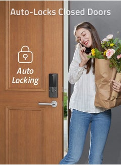 eufy Security Smart Lock Touch Remotely Control With Wi-Fi Bridge Fingerprint Keyless Entry Door Lock Bluetooth Electronic Deadbolt Touchscreen Keypad BHMA Certified IP65 Weatherproof  - Image 5