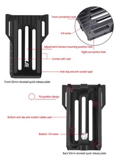 Generic SLR Vertical Fast Mounting Board - Black Professional L-Type Mount Bracket for ZHIYUN WEEBILL, RSC2, RS2, and DJI Ronin Series. Fast Loading Design for Enhanced Stability.  - Image 5