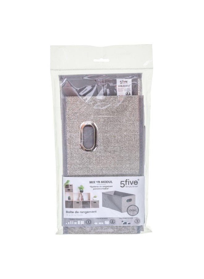 Five Simply Smart High-Quality and Durable Storage Box Beige 15 x 31cm 160384G - Image 4