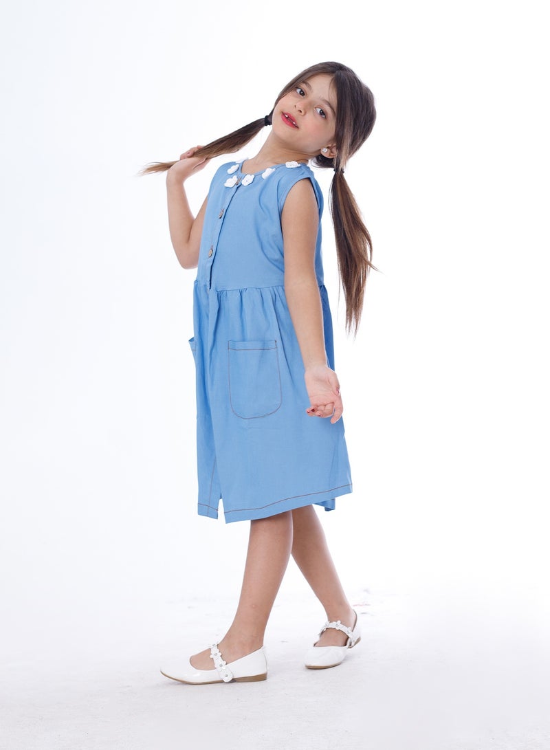 BEBO Girls Dress Blue - Image 2