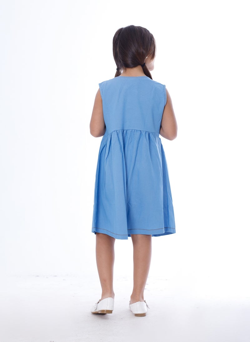 BEBO Girls Dress Blue - Image 3