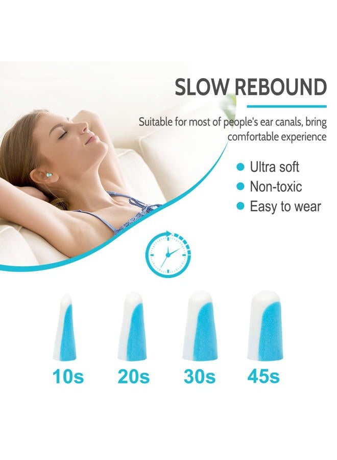 lysian Ultra Soft Foam Ear Plugs for Sleeping Noise Cancelling Women Men-10 Box Value Pack - Sound Blocking Earplug for Snoring, Shooting, Work, Plane Loud Noise, Sky White Blue - Image 4