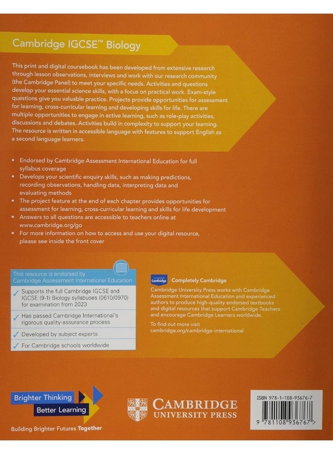 Cambridge Igcse Tm Biology Coursebook With Digital Access 2 Years - Image 2