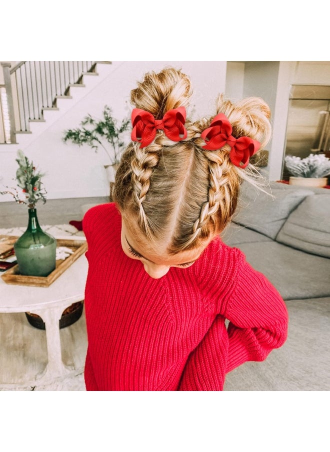 choicbaby 70 Pieces Hair Bows for Girls 3 Inch Grosgrain Ribbon Toddler Hair Accessories with Alligator Clips for Toddlers Baby Girls Kids Teens  - Image 4