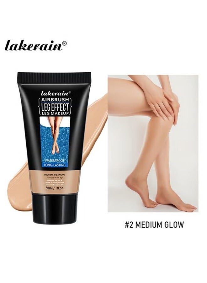 lakerain Leg Makeup 30ml - Waterproof No Transfer, Leg Vein Cover up Makeup for Varicose Veins Waterproof Black Skin, Leg and Body Scar Cover up Makeup for Tattoo Cover Up (#02) - Image 2