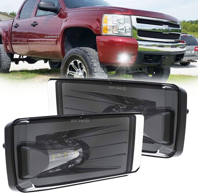 BICYACO Led Fog Lights 5202 wBulbs Compatible with Silverado 1500 2500 3500 20082014 Avalanche 20072011 Suburban 20072014 Tahoe 20072014 GMC 0715 SierraYukon wOffRoad Package  Black