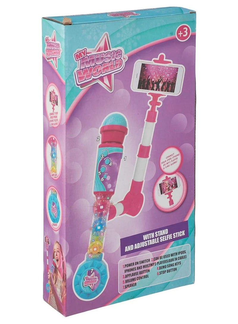 Toy Mingye My Music World Microphone and Selfie Stick Stand Toy for Girls  - Image 4