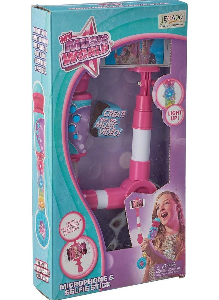 Toy Mingye My Music World Microphone and Selfie Stick Stand Toy for Girls  - Image 1