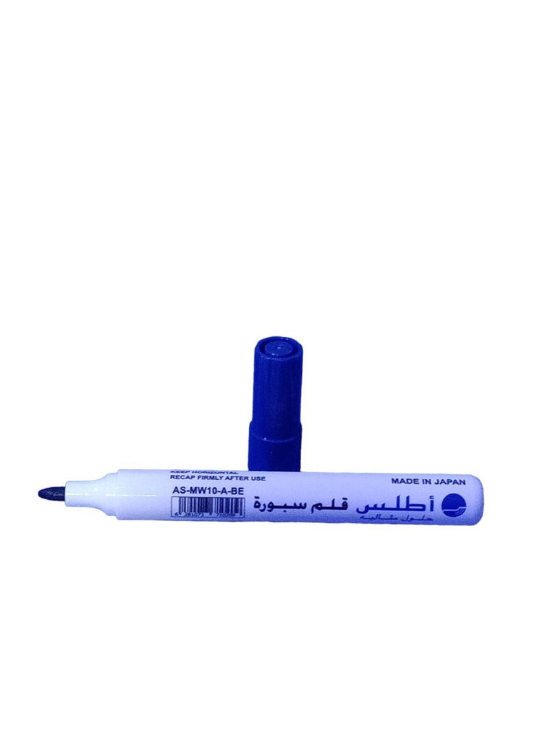 ATLAS 12-Piece Bullet Tip White Board Marker Blue  - Image 2