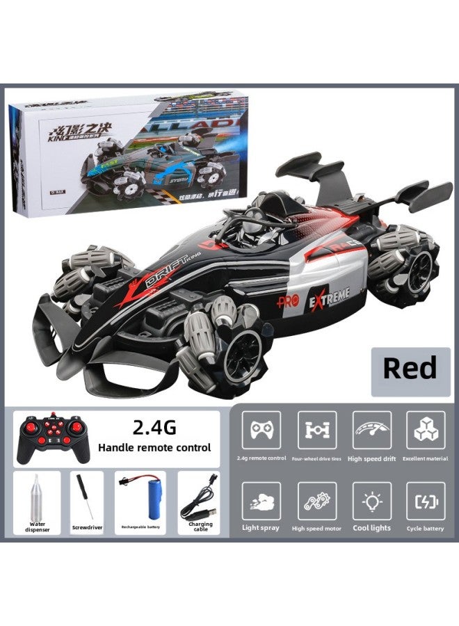 Gesture Induction Remote Control Racing F1 Equation Spray Stunt Car RC Drift Racing 4WD Off-road Vehicle Toy-Color:F1 Spray Racing Car  Single Remote Control-Chinese Color Box-Proportion:1 Set Of Rechargeable Lithium Batteries (can Play For 30 Minutes)  - Image 1