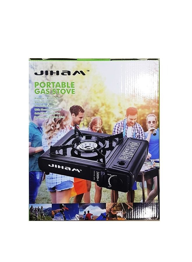 JIHAM Portable Outdoor Camping Gas Stove And Bbq Hand Fan, Single Burner 34 X 25.5 Cm - Image 4