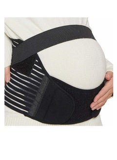 Generic Maternity Belt 3 in 1 Pregnancy Support Maternity Belt Belt/Back/Abdominal Belt/Postpartum Recovery Belt Black Adjustable Size L  - Image 1