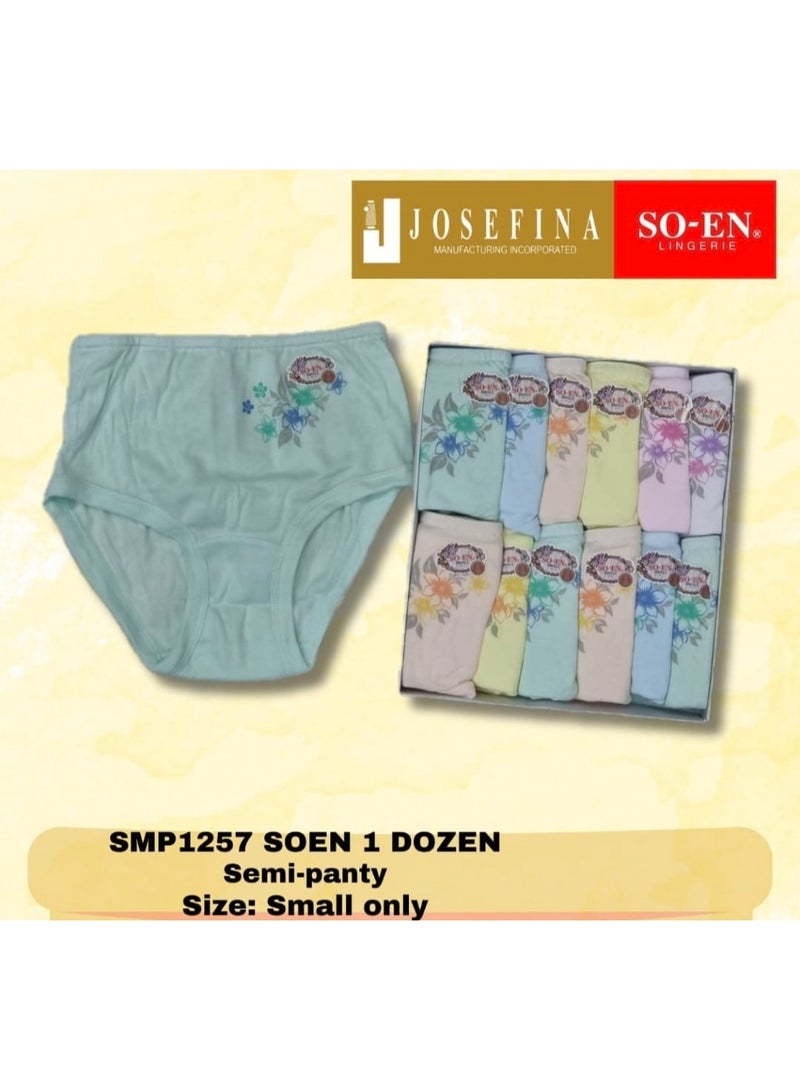 SOEN SMP 12PC SEMI PANTY RANDOM FLORAL PRINTED - Image 5
