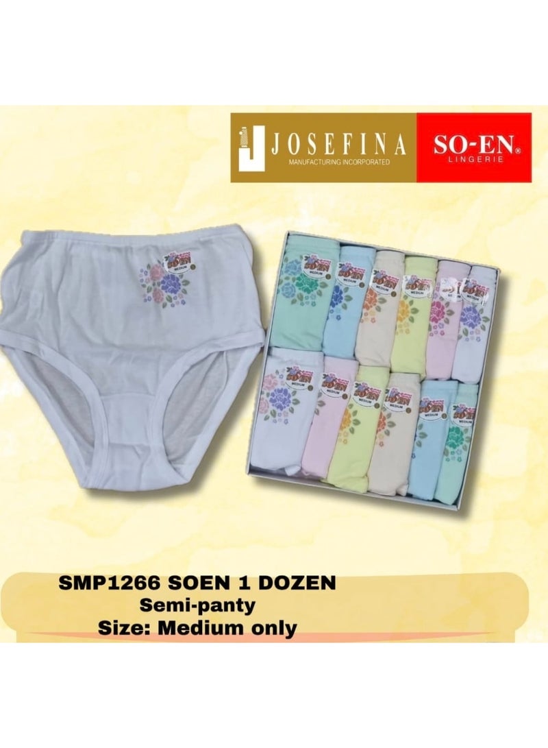SOEN SMP 12PC SEMI PANTY RANDOM FLORAL PRINTED - Image 3
