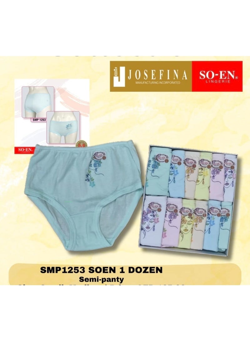 SOEN SMP 12PC SEMI PANTY RANDOM FLORAL PRINTED - Image 4