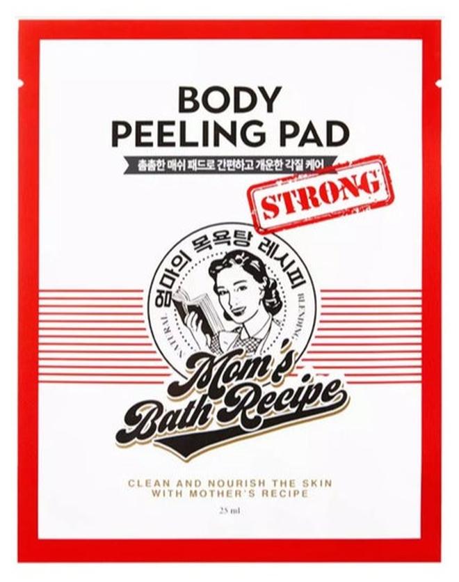 Moms Bath Recipe وسادة تقشير الجسم من وصفة حمام الأم قوية، غسول جسم فقاعات شامل وقفازات تقشير مع الطحالب والبيوتيك، قفازات تقشير مكثفة لخلايا الجلد الميت، قشعريرة الجلد والجلد المتقشر 1 ورقة 25 مل - Image 1