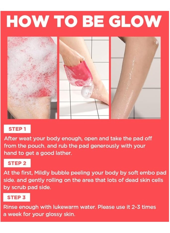 Moms Bath Recipe Mom’s Bath Recipe Body Peeling Pad Strong, All in One Bubble Body Wash & Scrub Gloves with Kelp & Biotics, Intense Exfoliating Mitts for Dead Skin Cells, Goosebumps and Scaly Skin 1 Sheet 25 ml  - Image 4